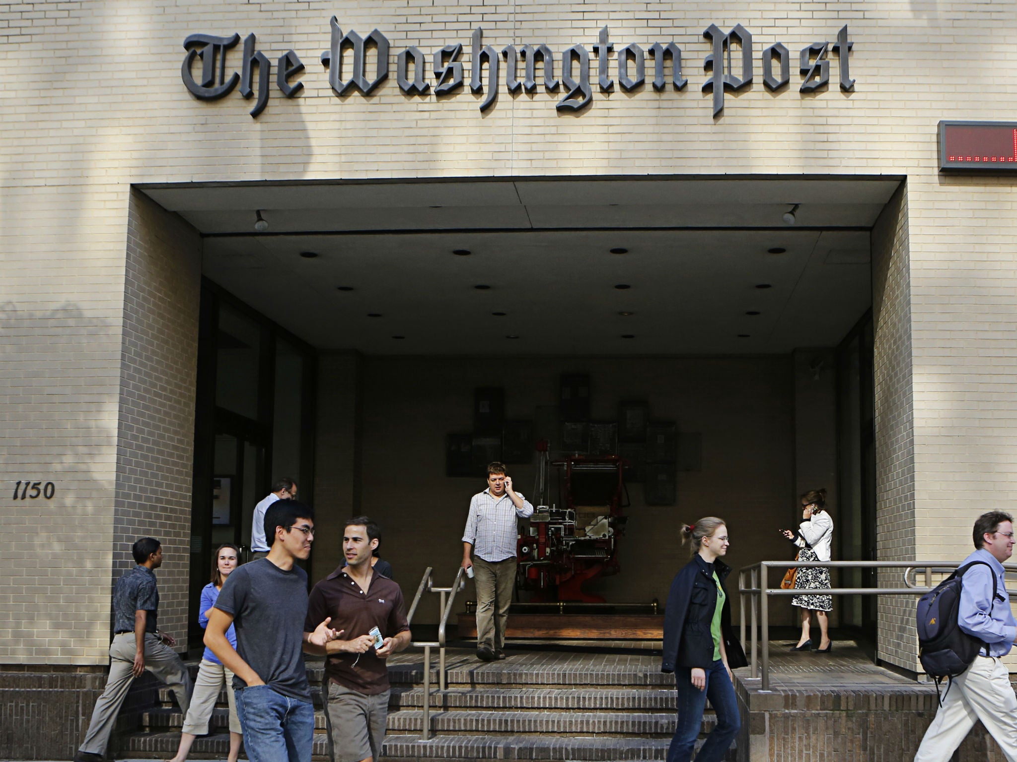 A view of the Washington Post's then-newsroom in Washington, DC on August 5, 2013