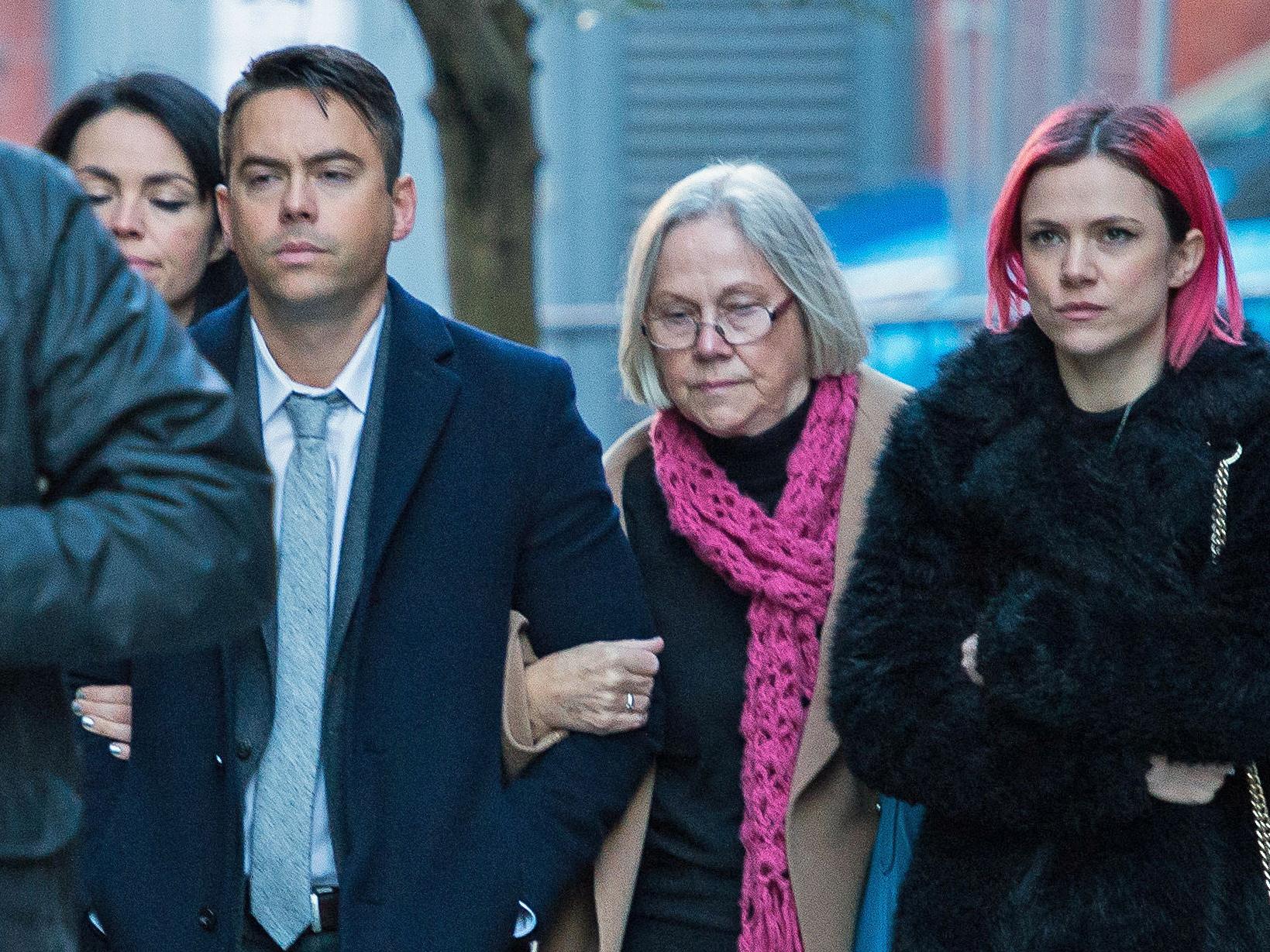 Coronation Street actor Bruno Langley arrives at Manchester Magistrates' Court charged with sexually assaulting two women at a Manchester music venue