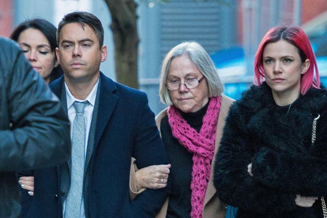 Coronation Street actor Bruno Langley arrives at Manchester Magistrates' Court charged with sexually assaulting two women at a Manchester music venue