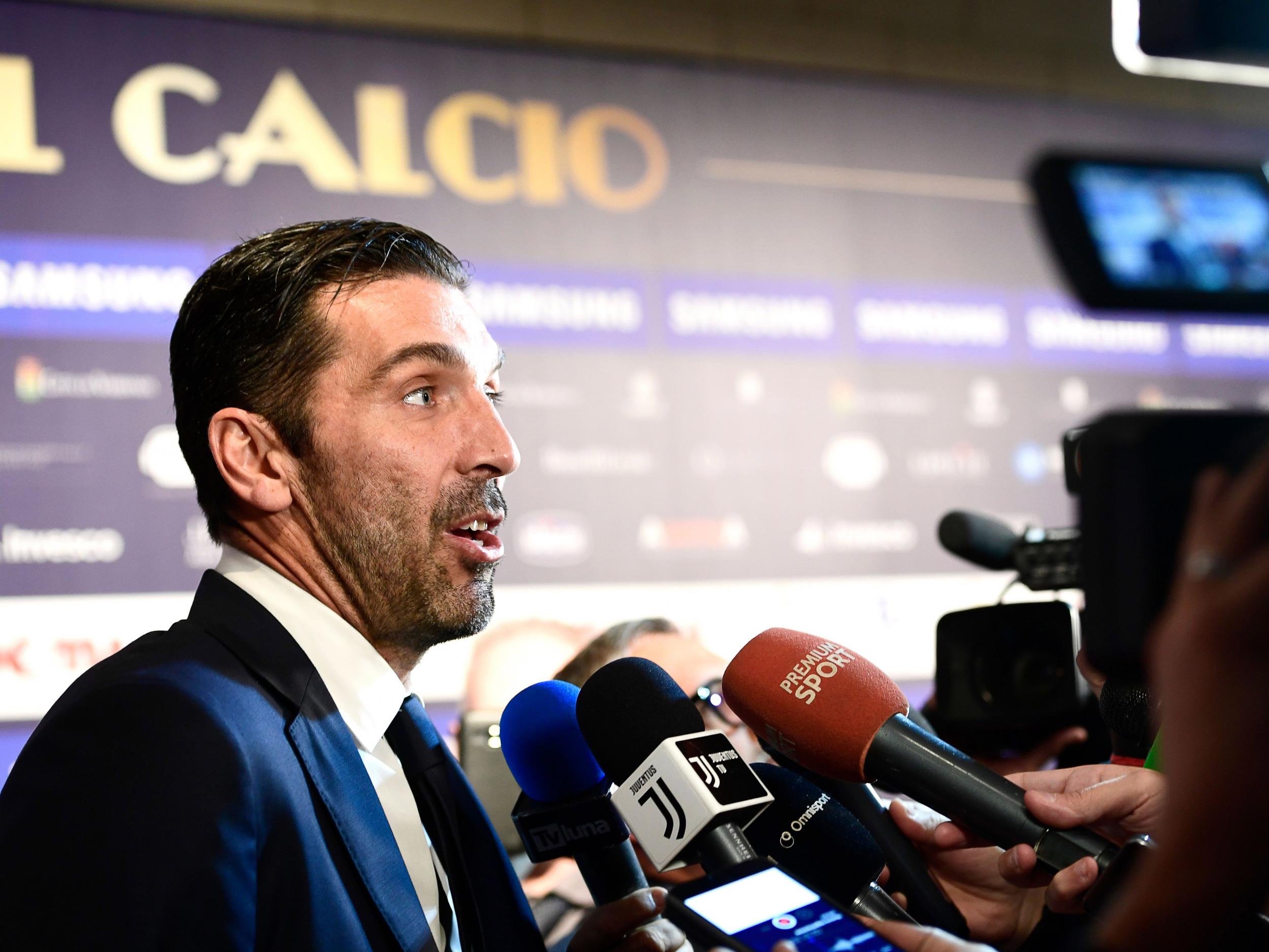 Buffon was named Italian player of the year on Monday
