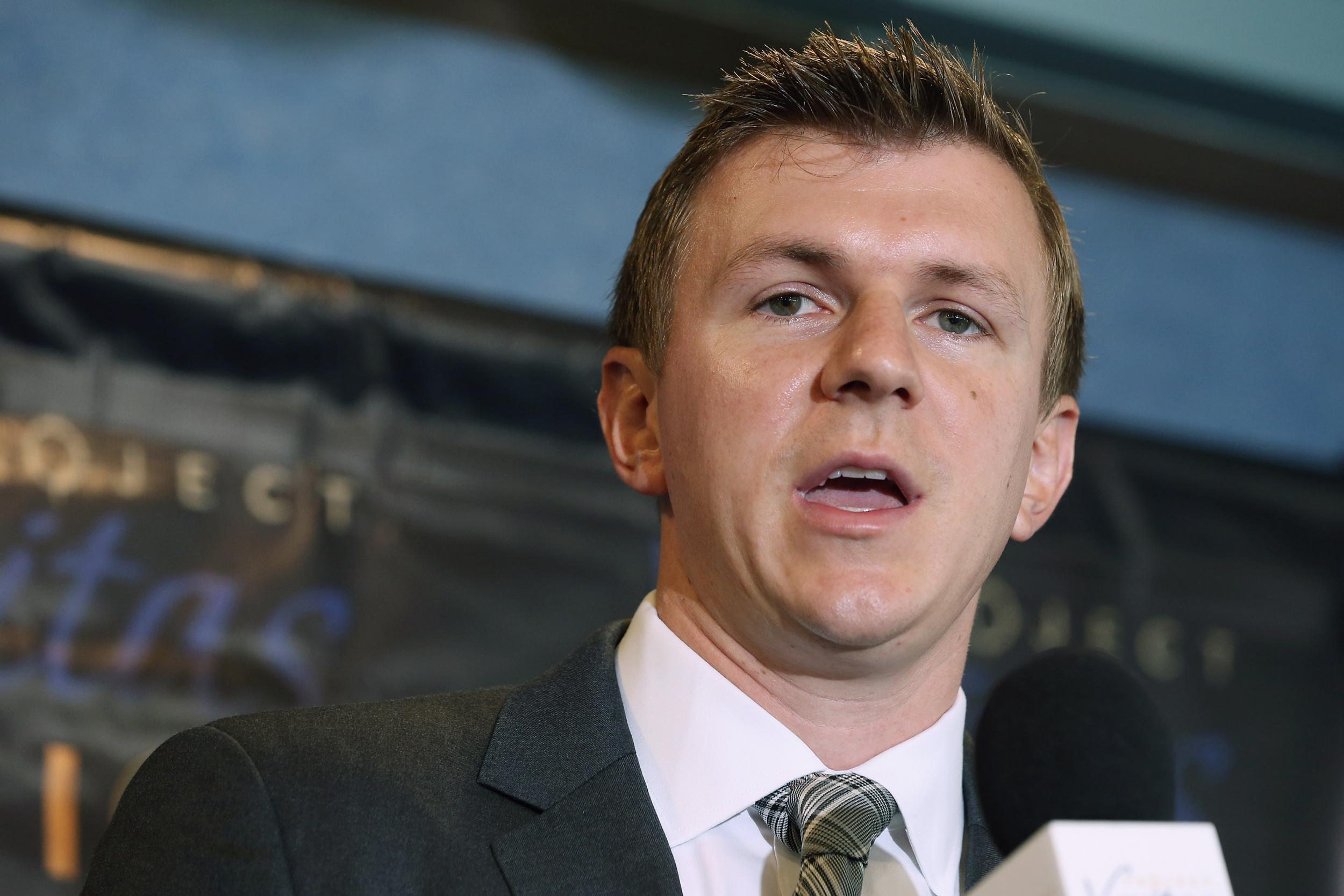 Conservative undercover journalist James O'Keefe holds a news conference at the National Press Club