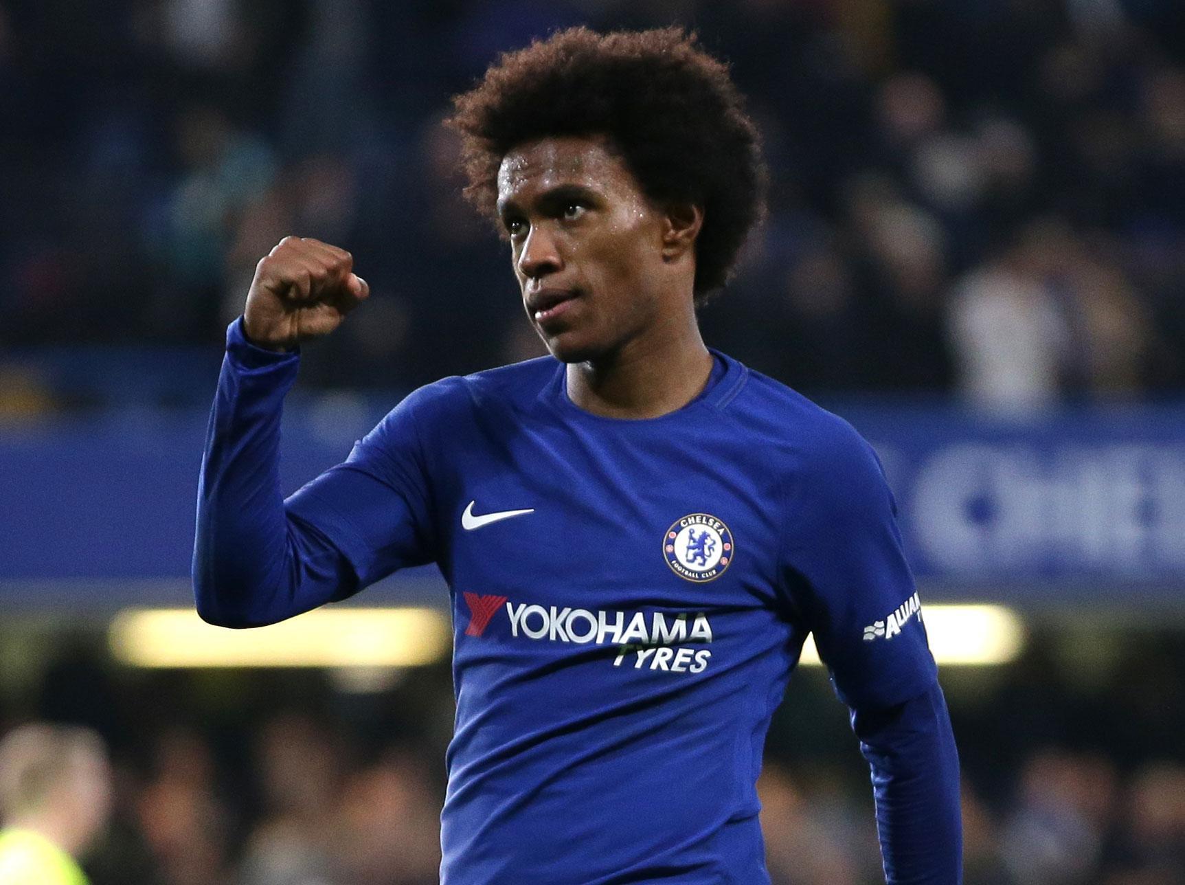 Willian has been in fine goalscoring form but is not guaranteed a place in Chelsea's first team