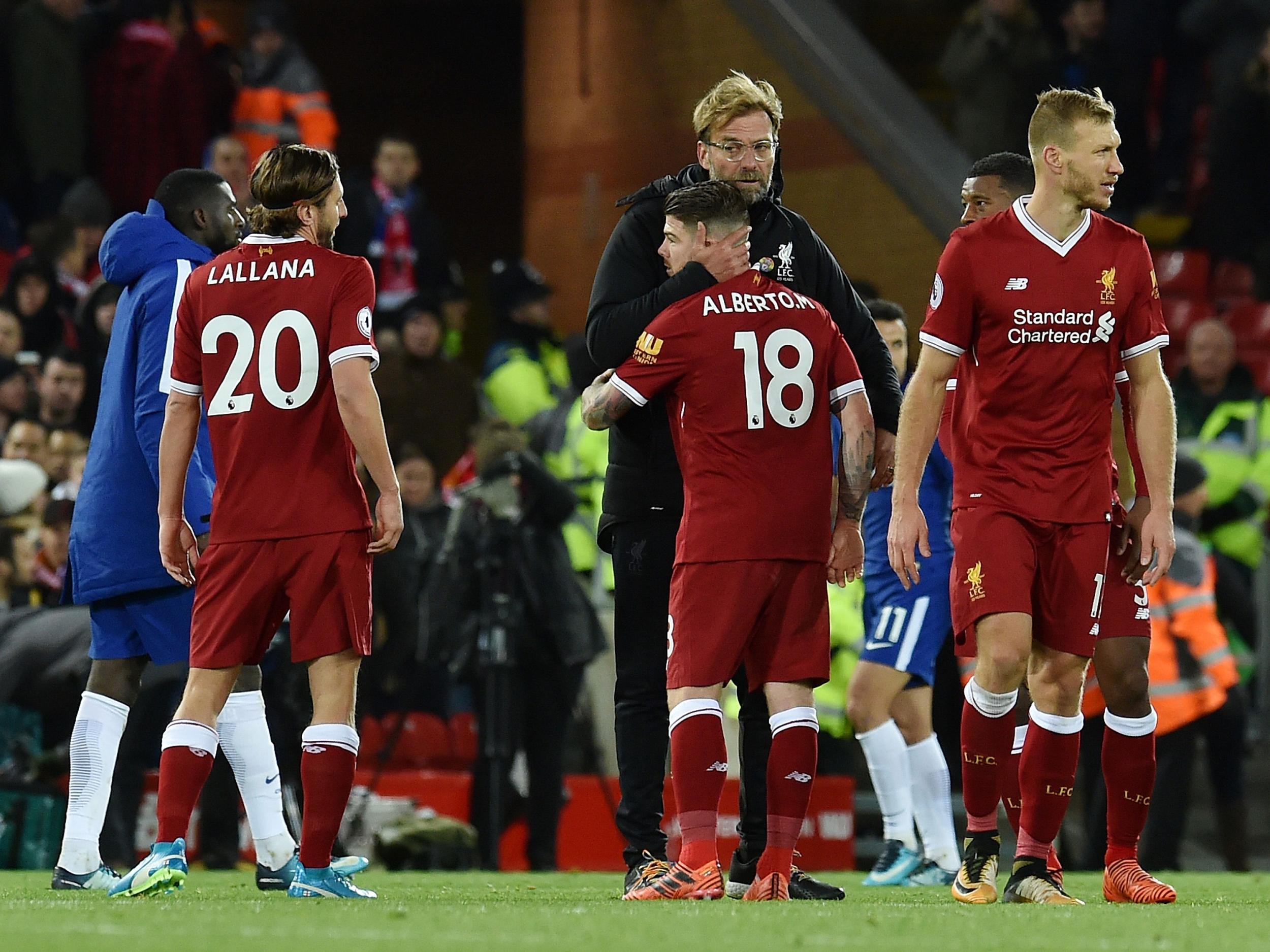 Jurgen Klopp did not fault his players for conceding late against Chelsea