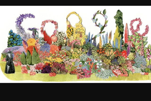 Google is honouring horticulturalist Gertrude Jekyll with a new doodle