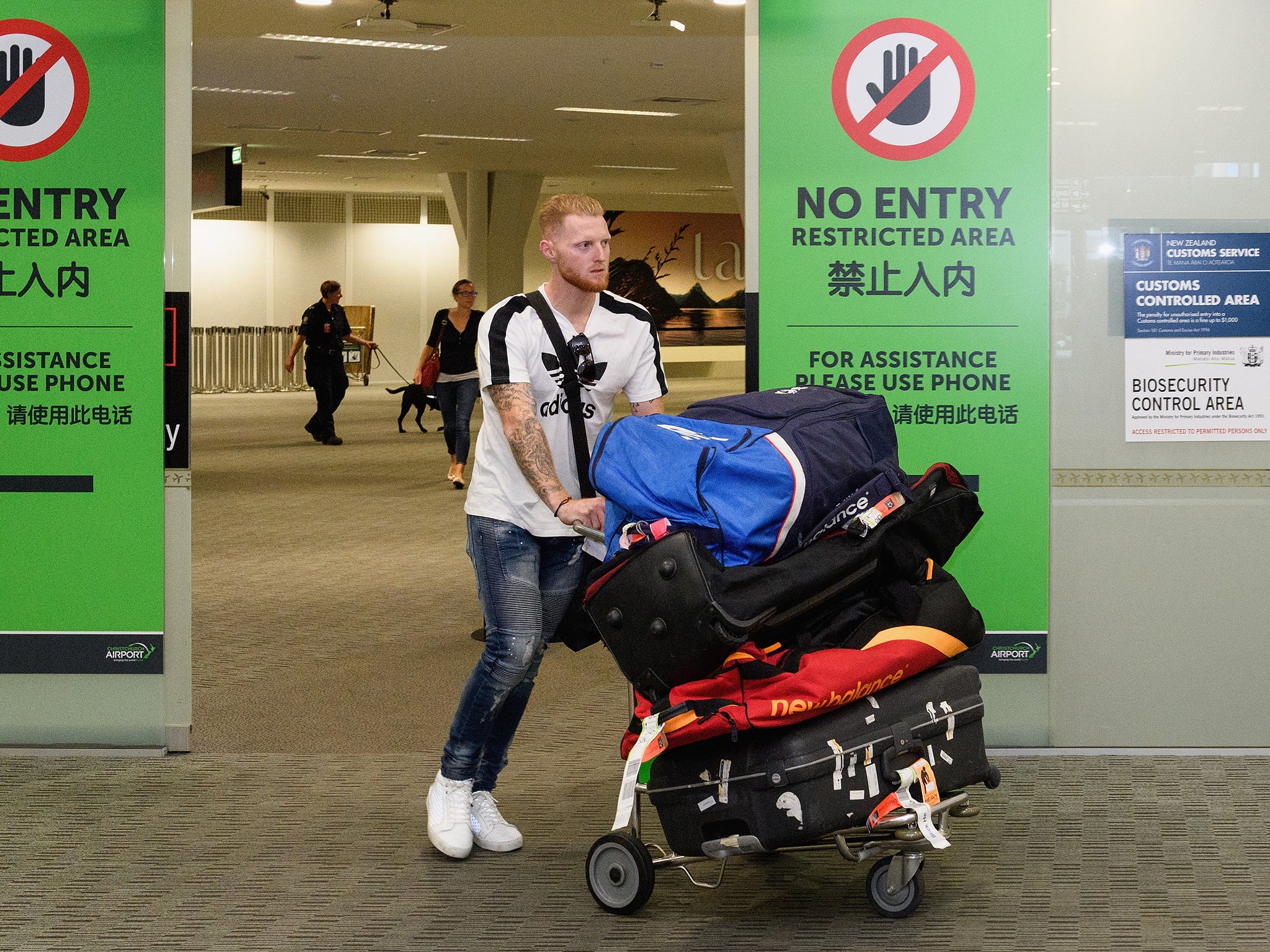 Ben Stokes has touched down in New Zealand ahead of a potential Ashes recall