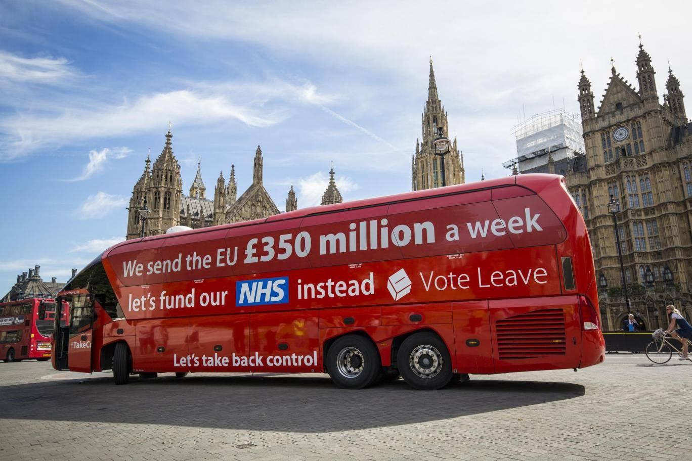 The claim featured on Leave campaign buses