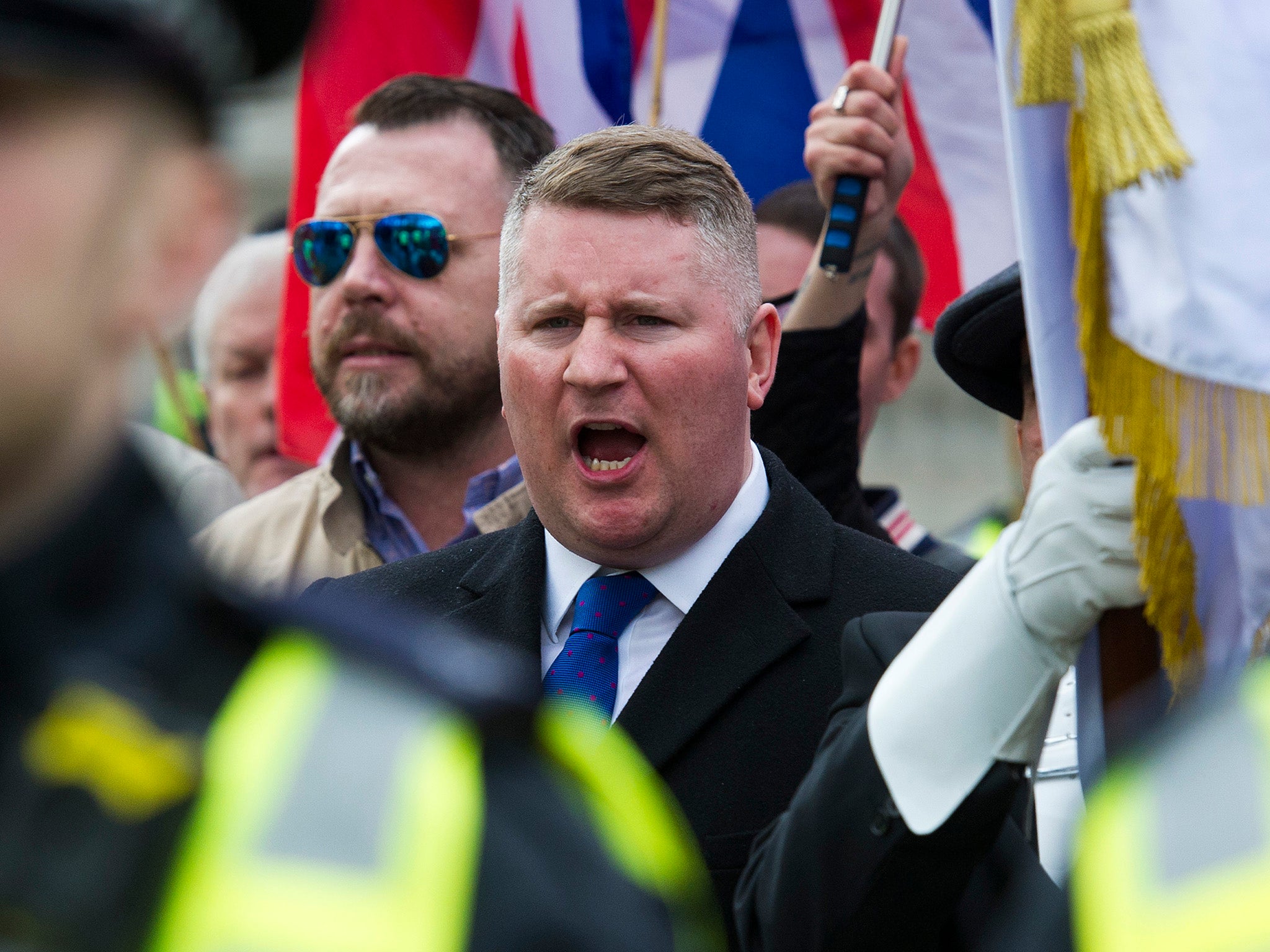 <p>Leader Paul Golding has several convictions </p>