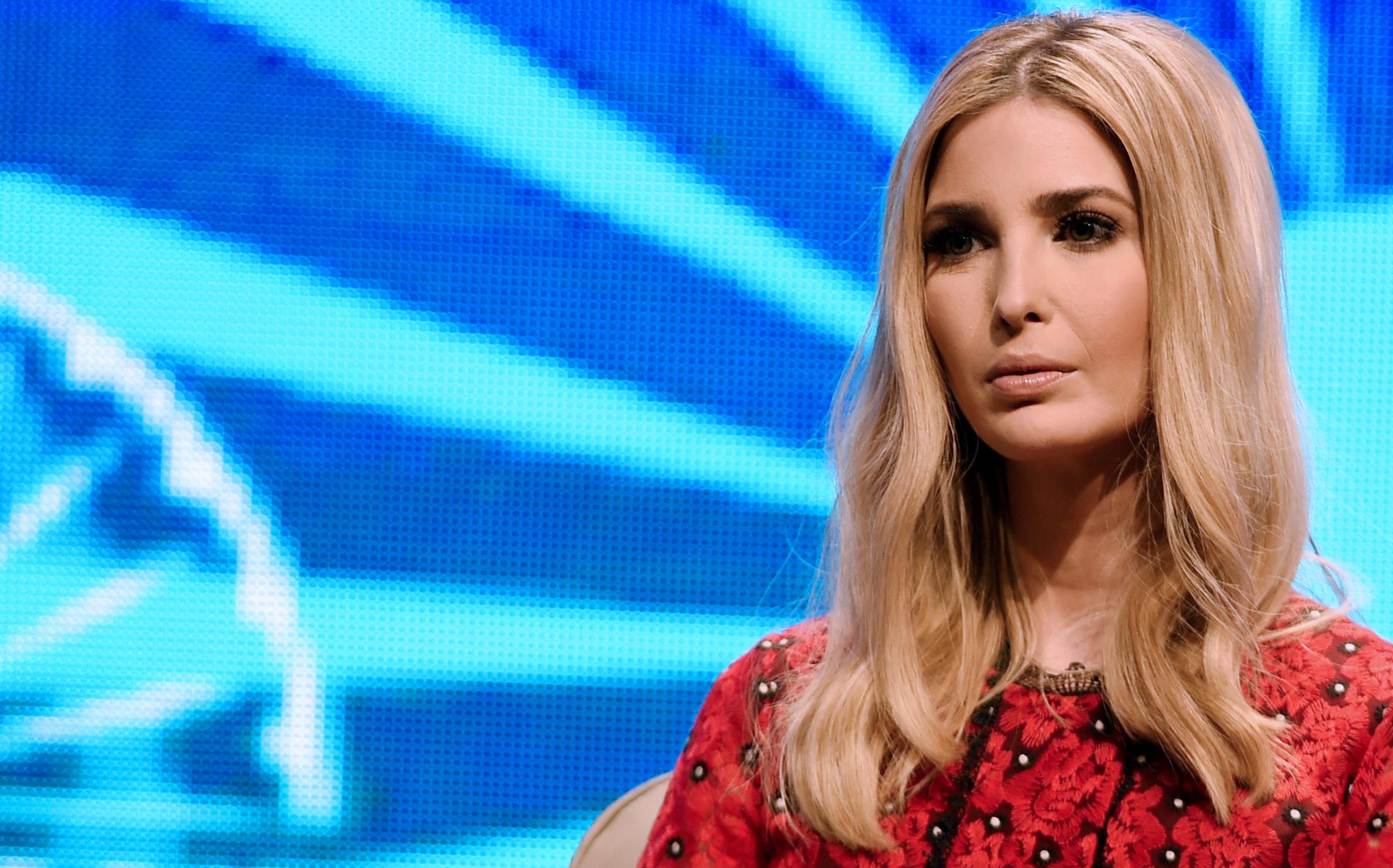 Advisor to the US President Ivanka Trump looks on during a panel discussion at the Global Entrepreneurship Summit