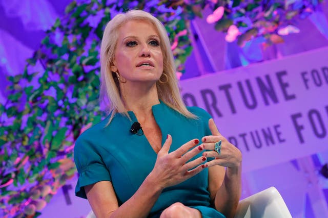 Counselor to the President Kellyanne Conway speaks onstage at the Fortune Most Powerful Women Summit - Day 3 on October 11, 2017 in Washington, DC.