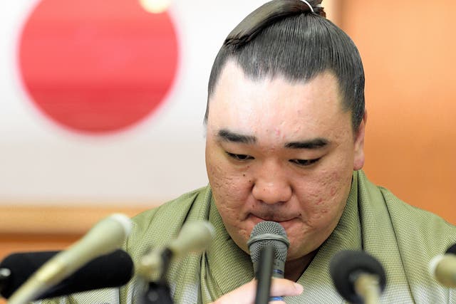 Harumafuji gave no details of the incident during his apology