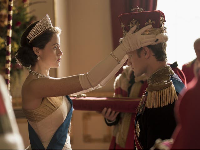 Matt Smith as Prince Philip and Claire Foy as Queen Elizabeth 11 in the second season of Netflix's 'The Crown'