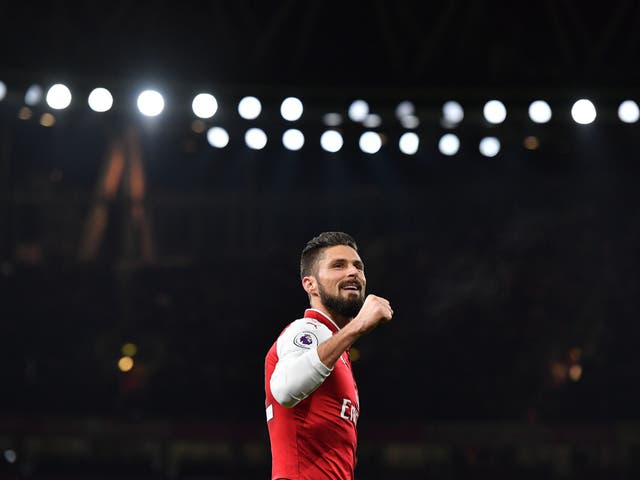 Giroud doubled Arsenal's lead