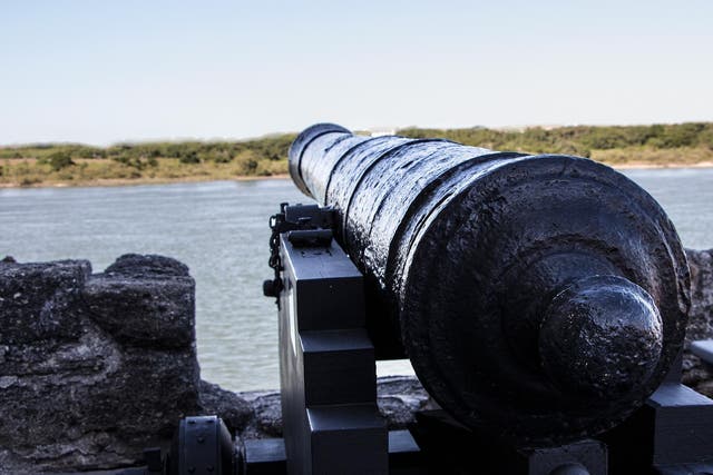 A cannon in Fort Matanzas, Florida - one of the sites at risk