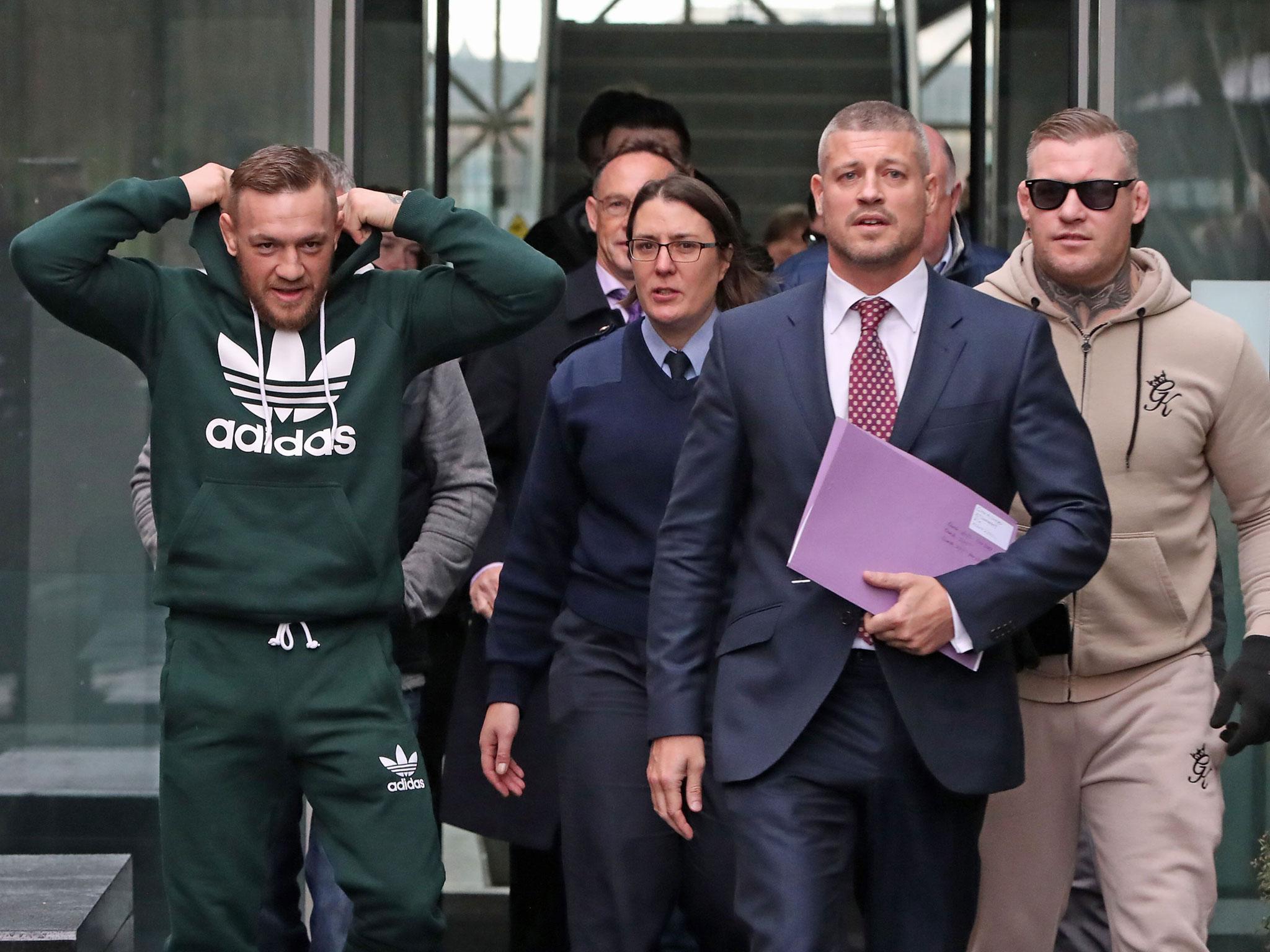 McGregor outside Blanchardstown District Court in Dublin