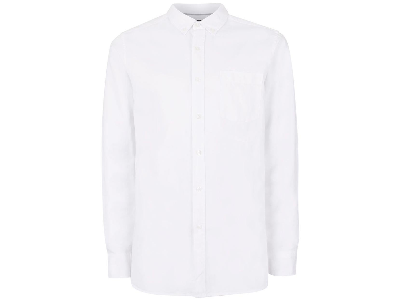 White Button Down Oxford Shirt, £20, Topman