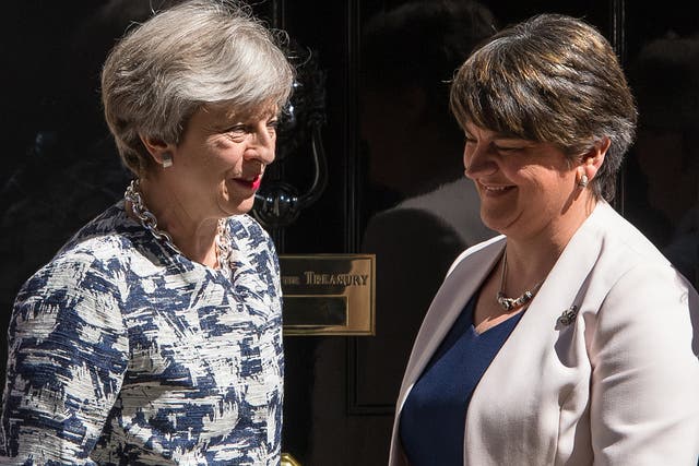 Theresa May and DUP leader Arlene Foster agreed the deal last summer