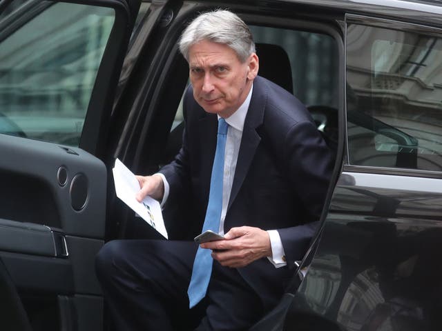 Philip Hammond arrives at Downing Street