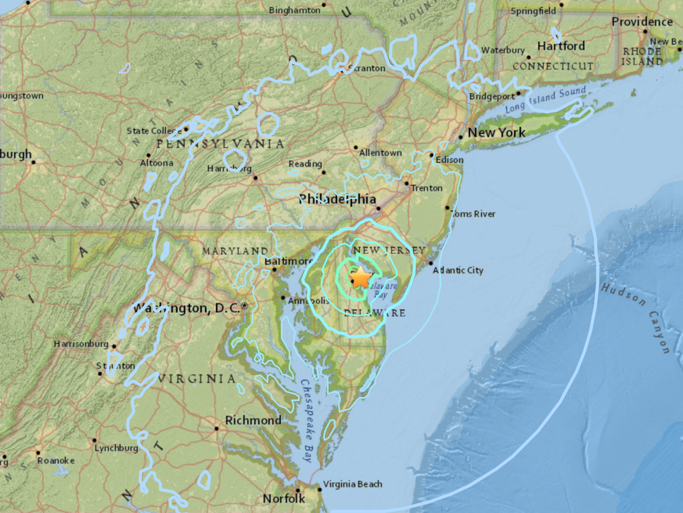 Delaware earthquake Magnitude 4.1 tremors felt from New York to