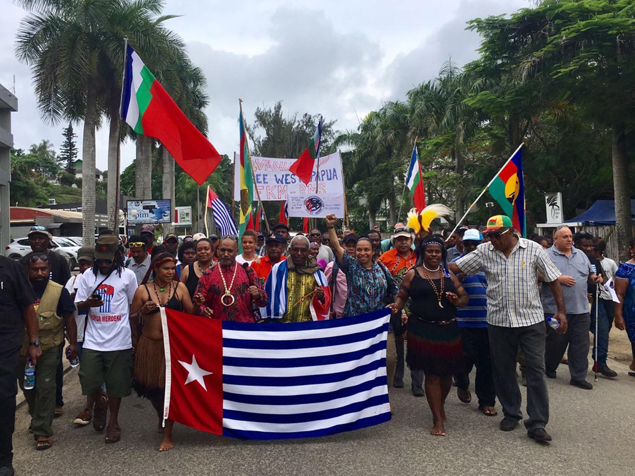 Protesters in Vanuatu join demonstrations around the world in support of West Papua’s fight for independence on Friday