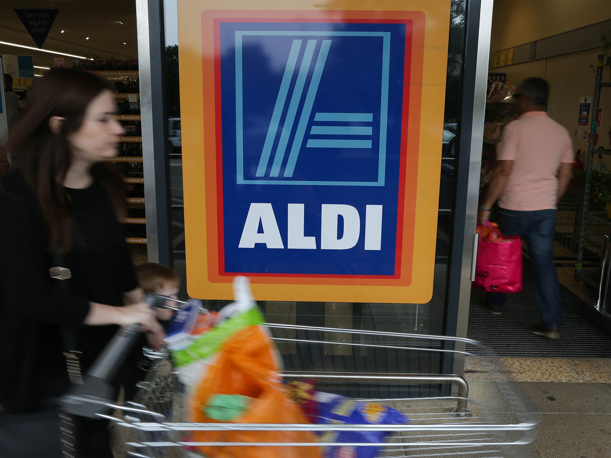 Aldi's 6.9 per cent share of the market is more than Co-op, Waitrose and Lidl