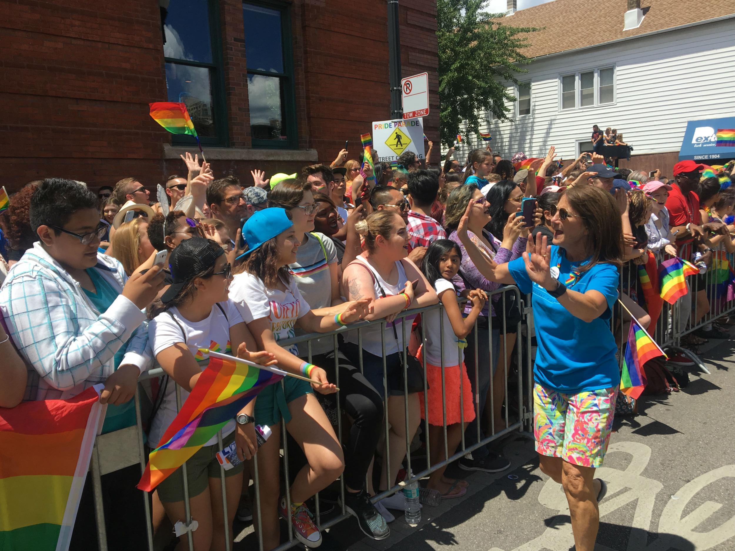 Ms Newman attends a Pride parade (Courtesy Marie Newman)