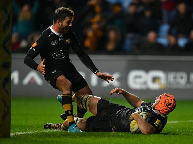 Kearnan Myall scored the match-winning try for Wasps against Leicester Tigers