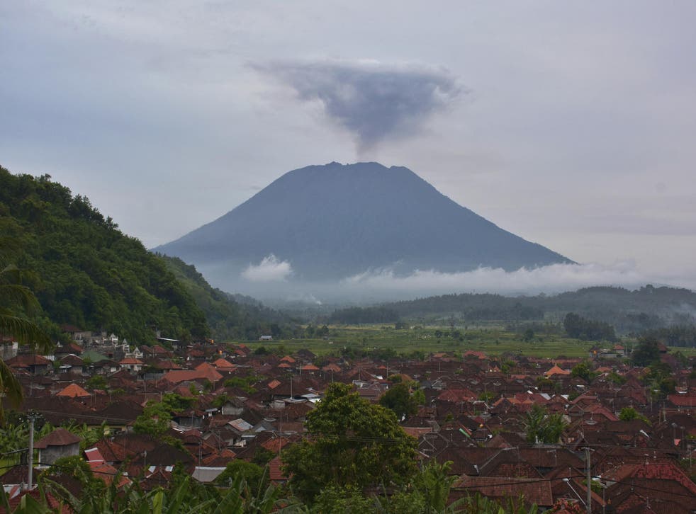 The volcano started showing activity in August