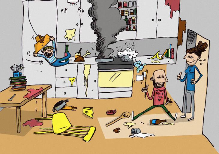 Dad's comical cartoons capture the chaos of daily life with his wife and  children | The Independent | The Independent