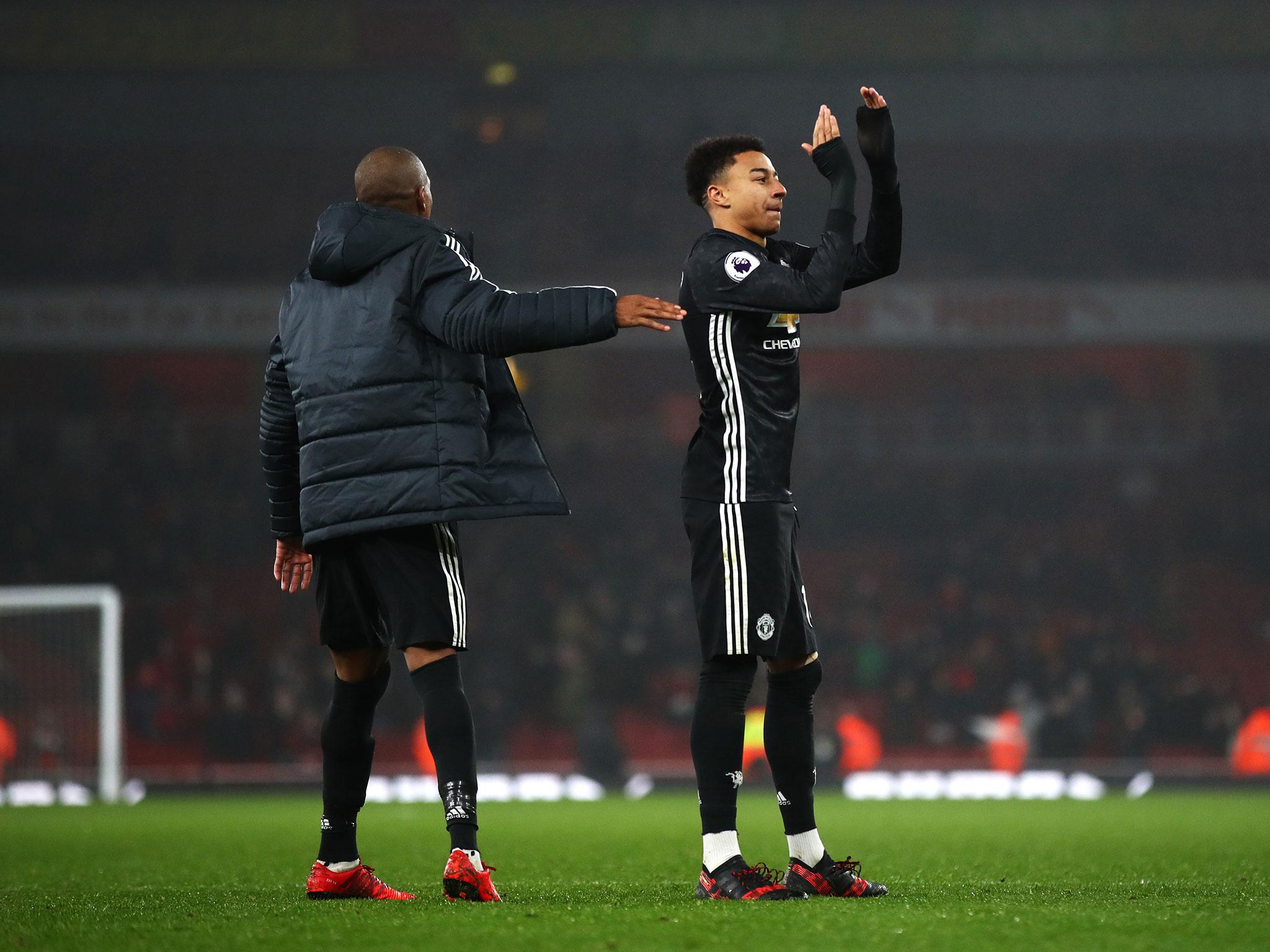Jesse Lingard eventually settled United’s nervy night in north London