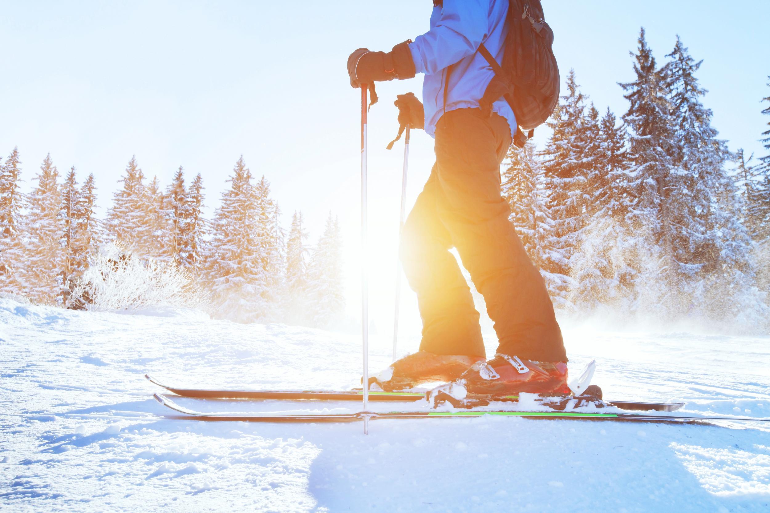 Despite the studying showing that adults become more cautious as they age, many are still inclined to partake in risky sports like skiing Shutterstock