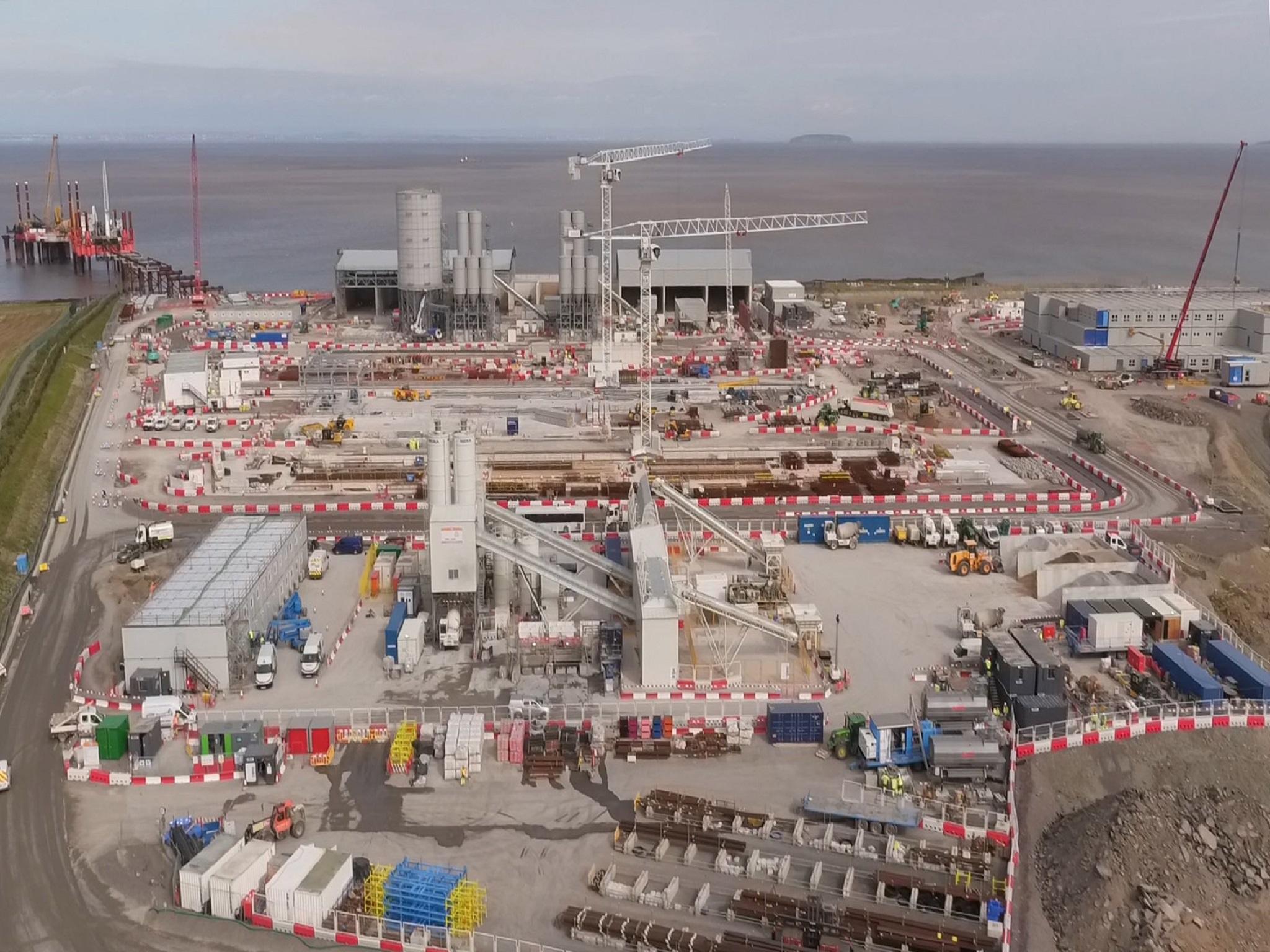 Civil engineering activity, a category that includes Hinkley Point in Somerset, fell for the third successive month