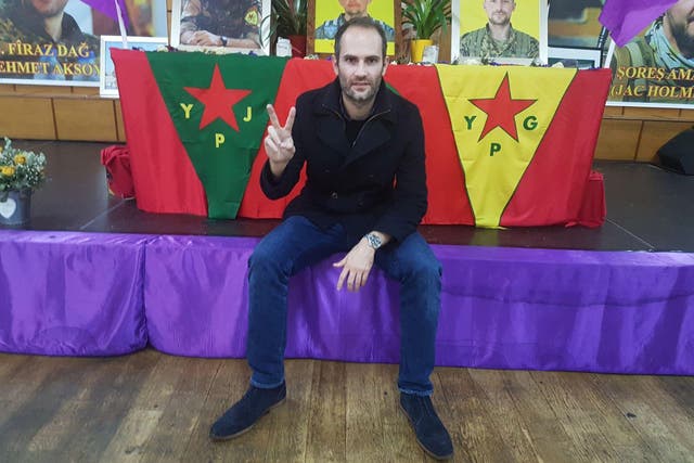 Gifford, at the Kurdish Community Centre in Haringey, has returned to the UK