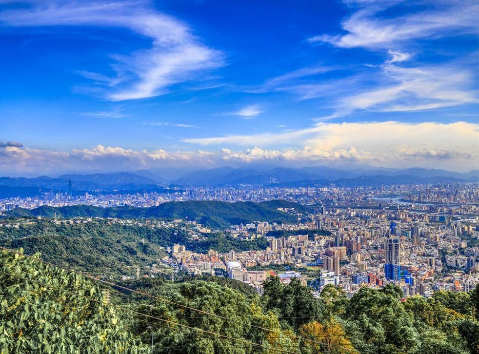 Taipei City seen from Yangmingshan National Park