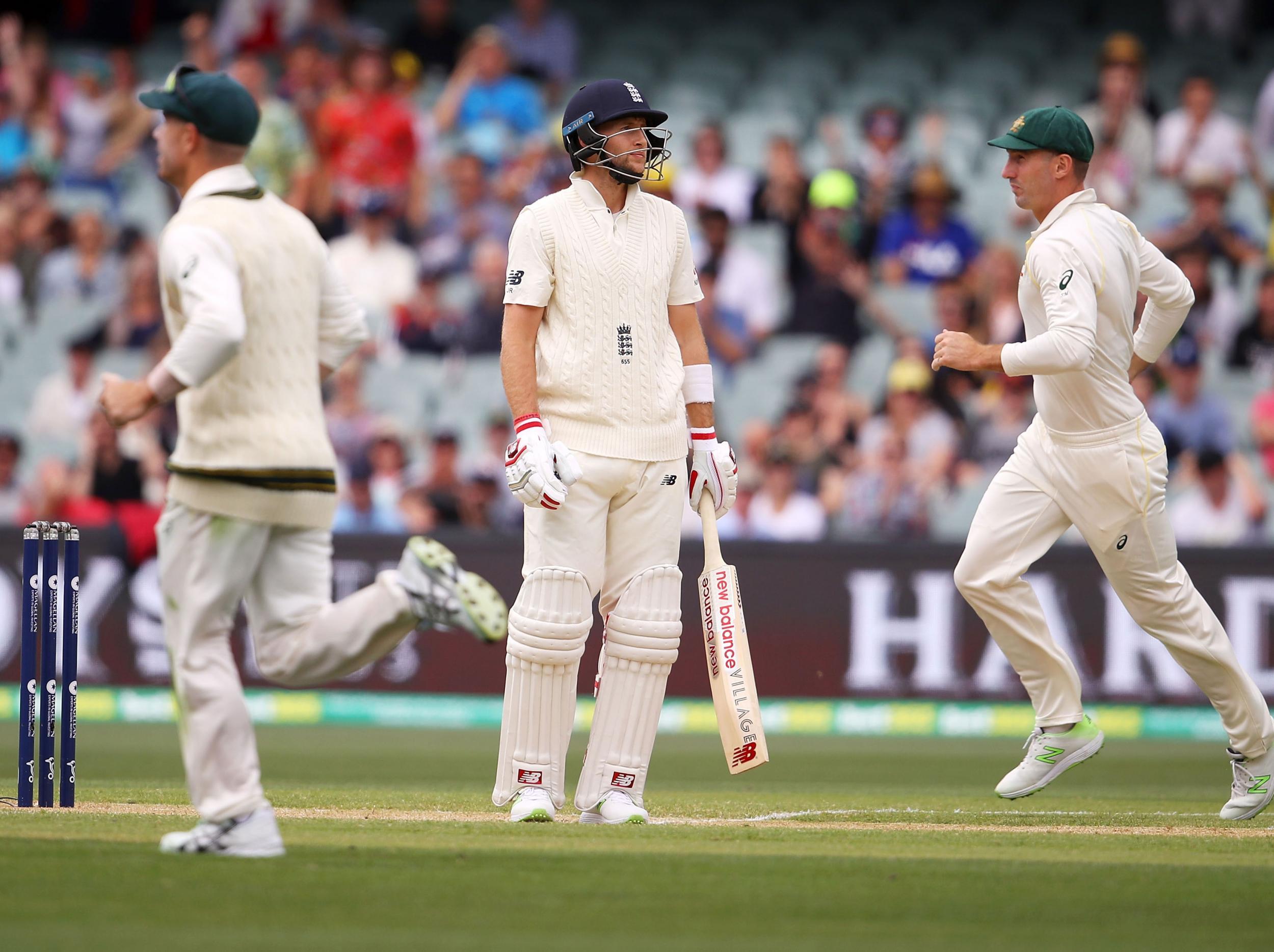 &#13;
Root, as with many of his teammates, gave his wicket away &#13;