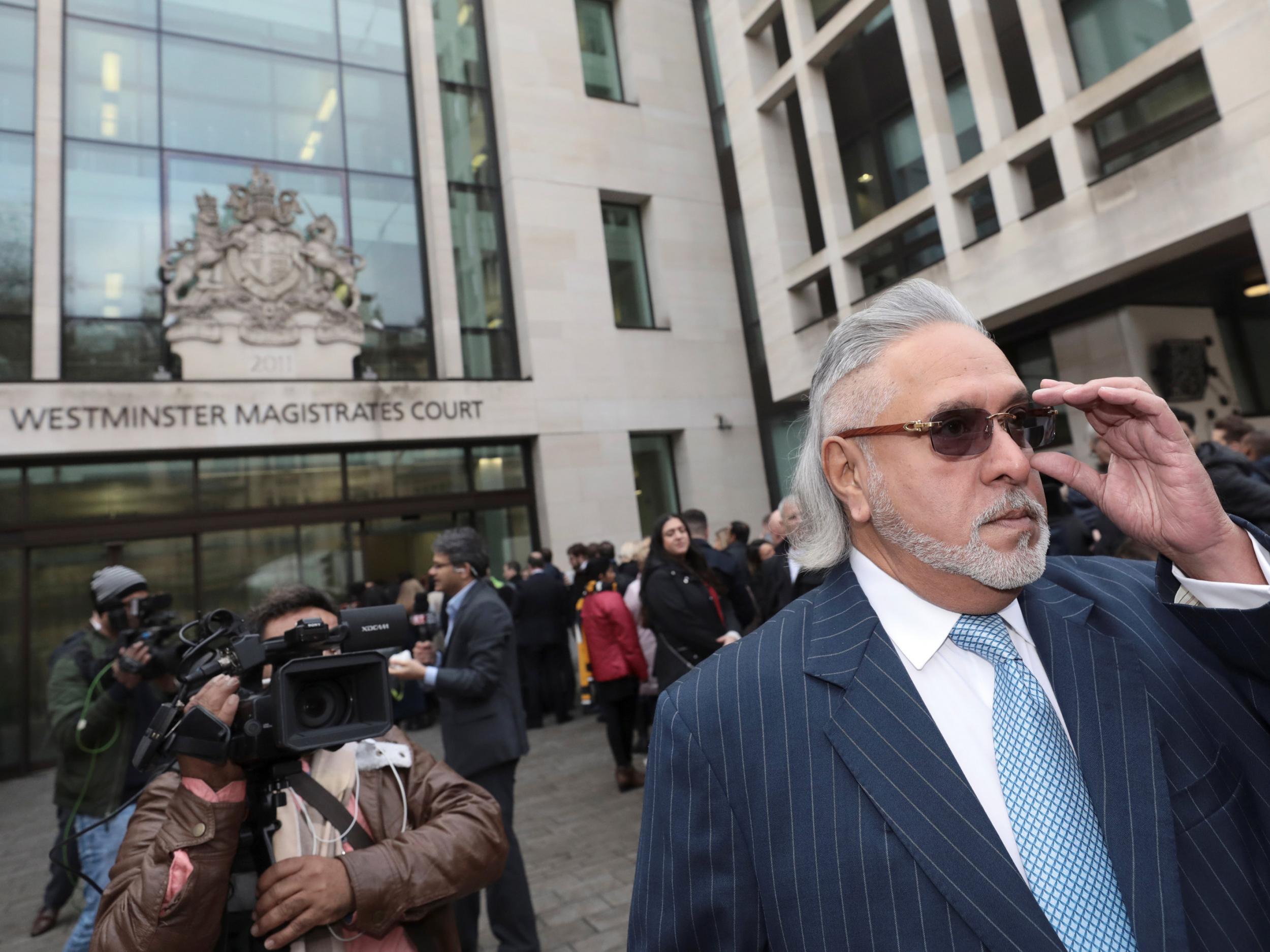 Vijay Mallya at Westminster Magistrates Court in London