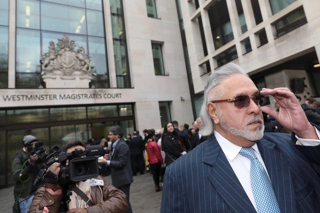 Vijay Mallya at Westminster Magistrates Court in London