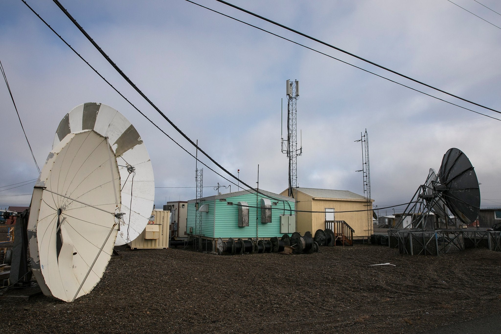 Many of the new fibre optic cables in the town are stored in the green building