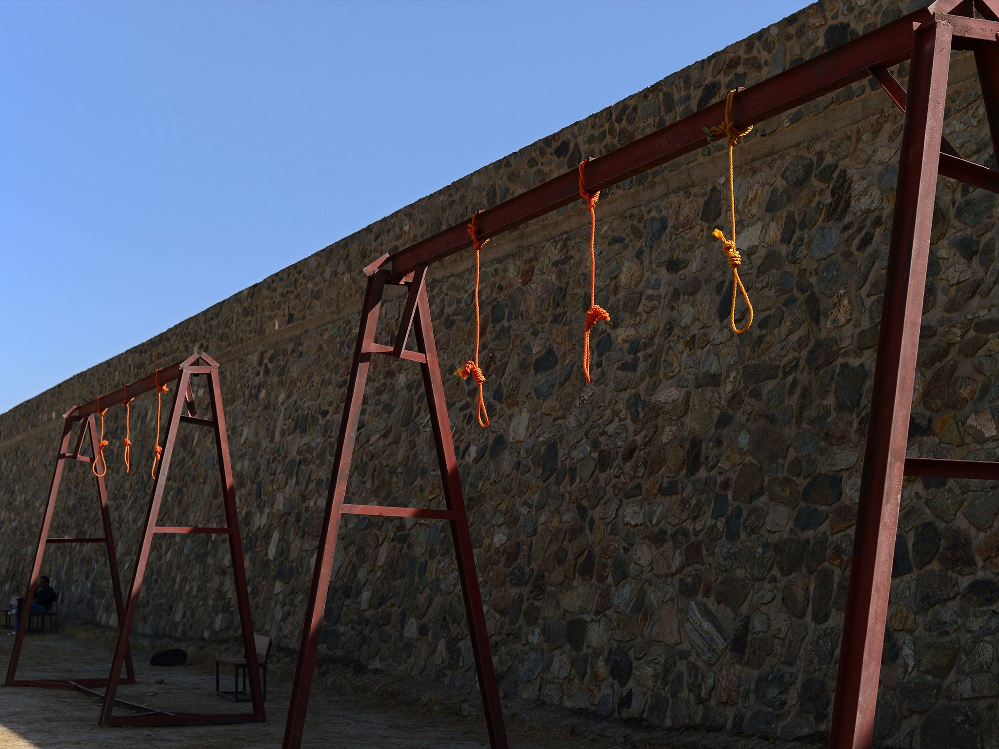 &#13;
Nooses hang at another prison on the outskirts of Kabul &#13;