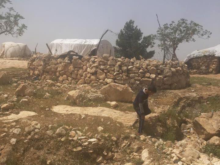 Susiya residents claim they have been left ‘no choice but to remain on our land living in tents, under very difficult conditions, forbidden from building or repairing anything’ (Dina Rickman)