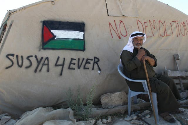 Palestinian residents of Susiya have resorted to living in tents after bricks-and-mortar constructions were torn down