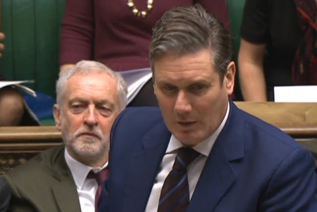 Shadow Brexit secretary Sir Keir Starmer speaks in the House of Commons, after he asked an urgent question on EU Exit negotiations.