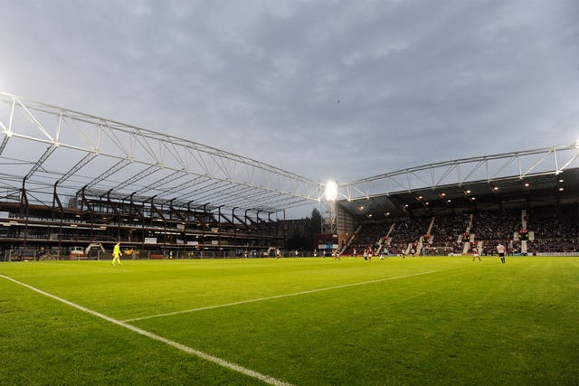 Tynecastle, Hearts' home ground, is one of the two stadiums hosting Christmas dinners