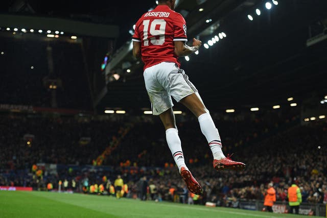 Marcus Rashford's second-half goal clinched victory for United at Old Trafford