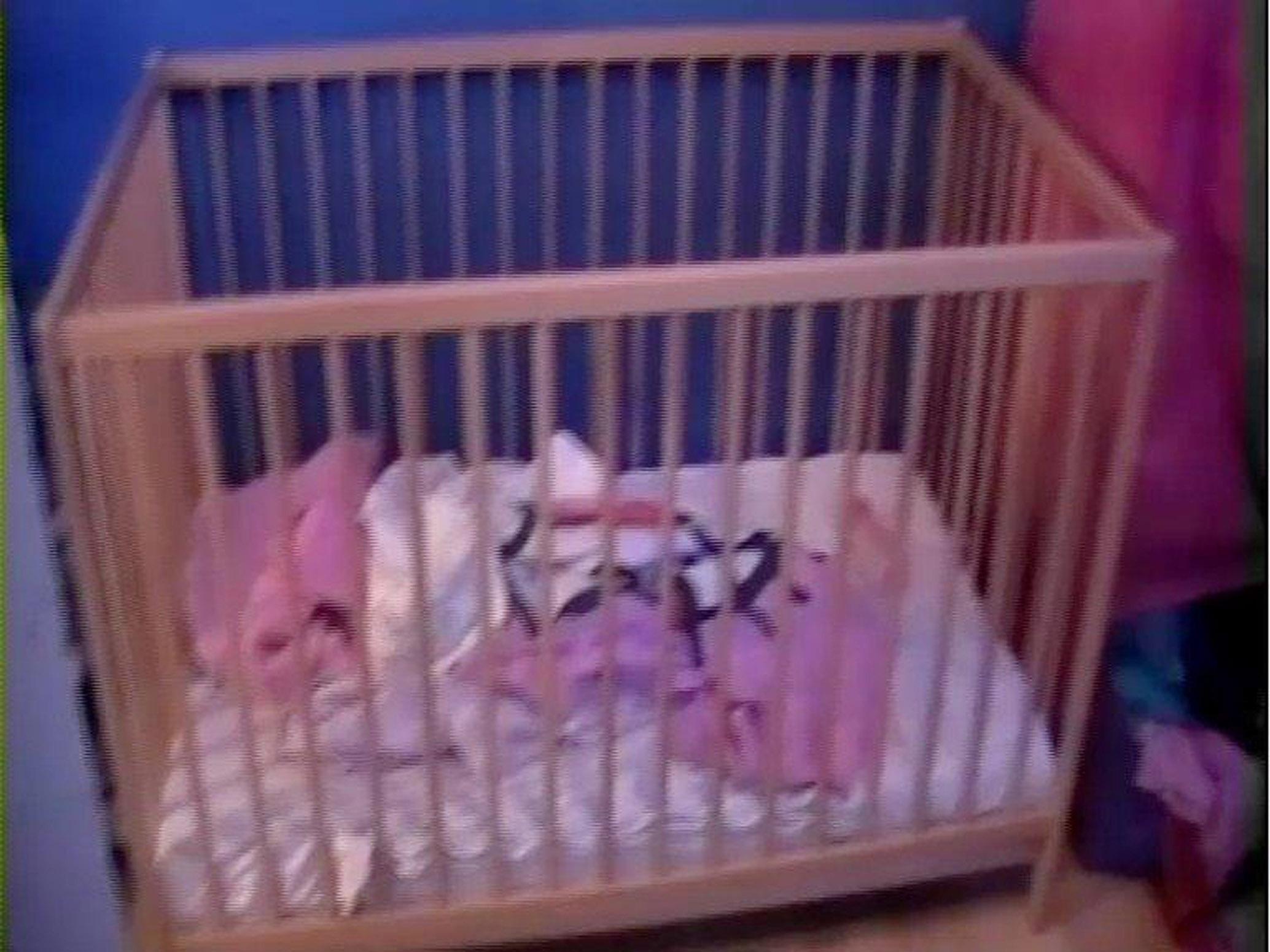 Police photo of Poppi Worthington's empty cot