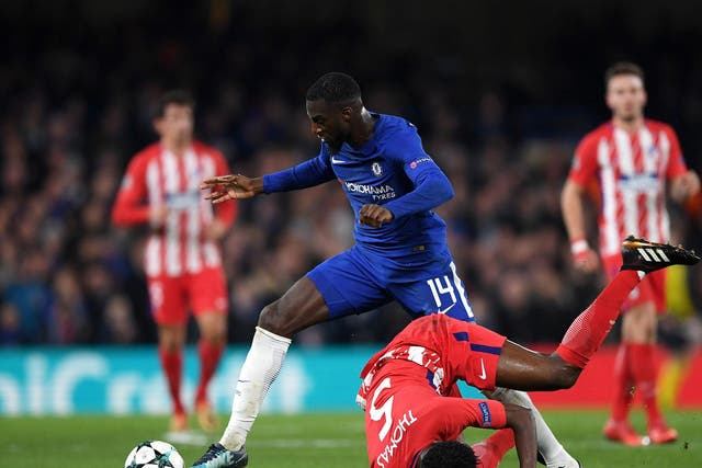 Tiemoue Bakayoko in action against Atletico Madrid on Tuesday