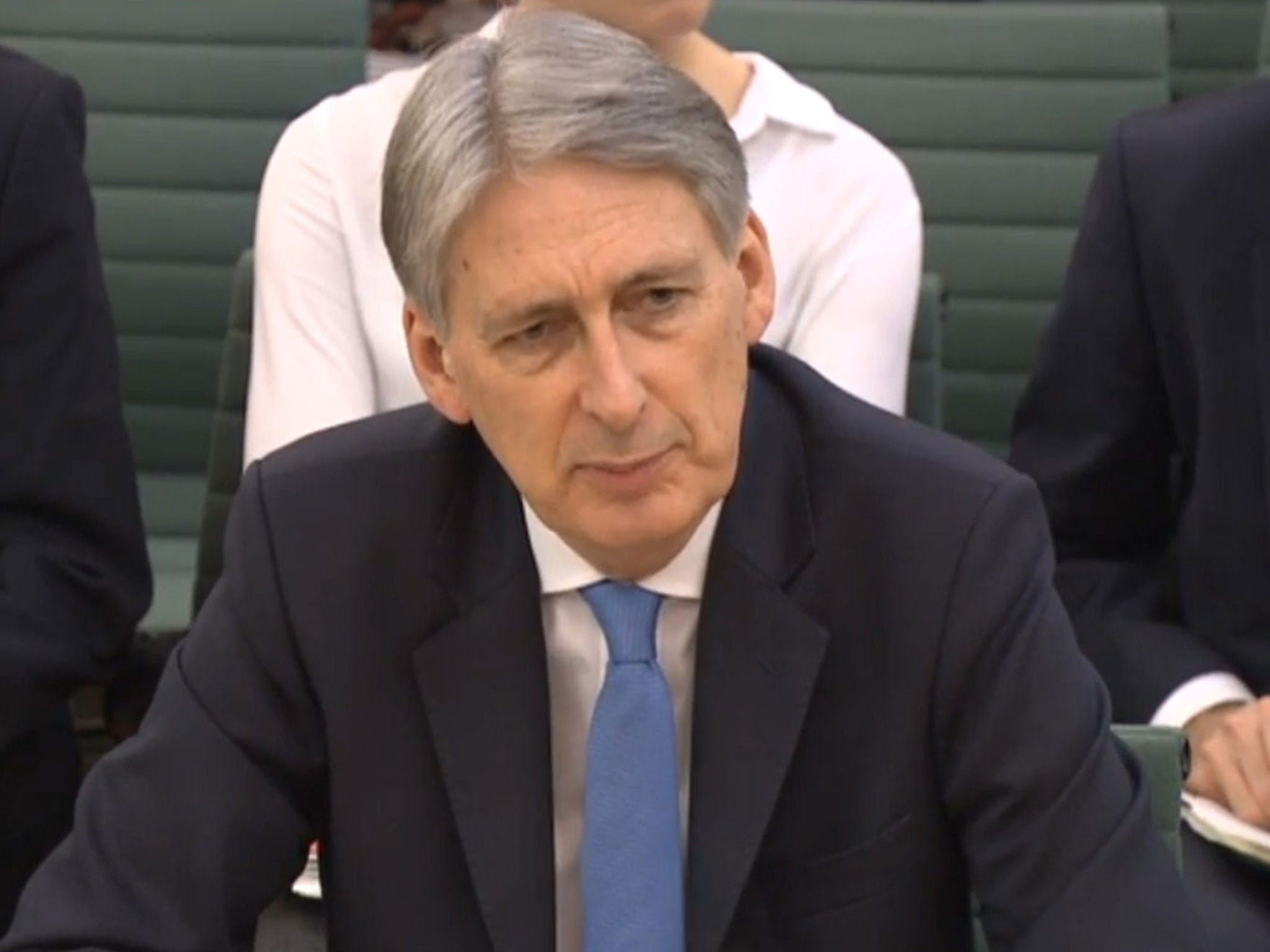 Philip Hammond answering questions in front of the Treasury Select Committee