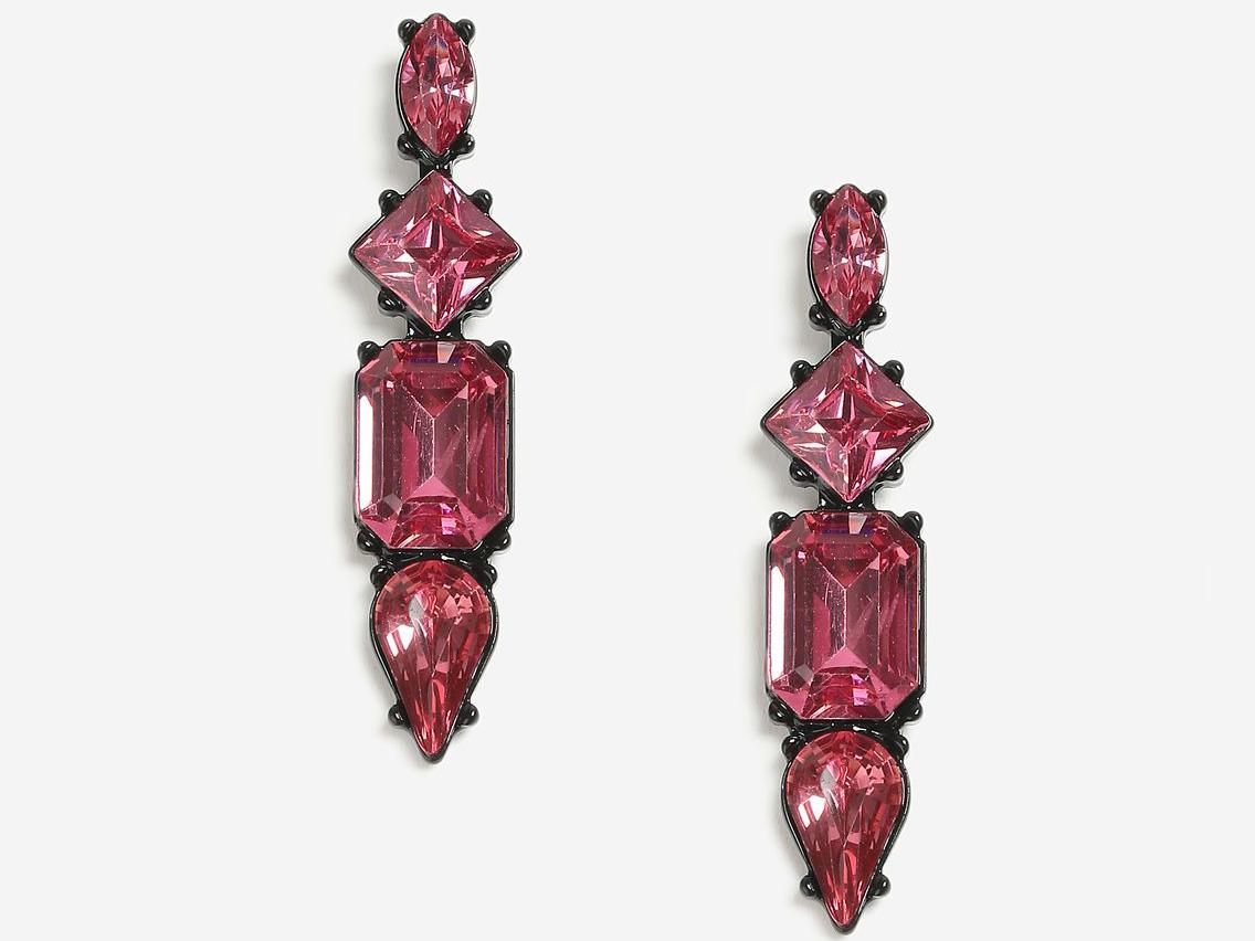 Crystal Shape Drop Earrings, £8.50, Topshop