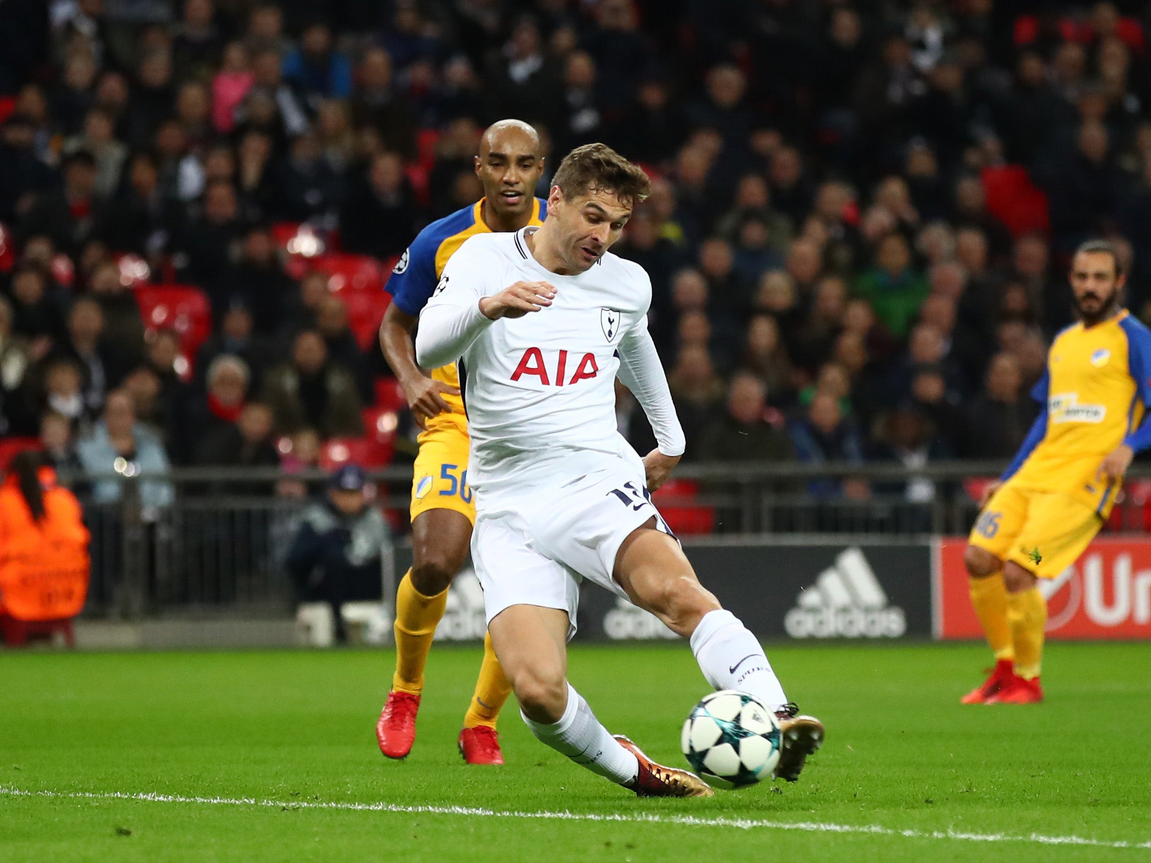 Fernando Llorente scored his first goal for Tottenham