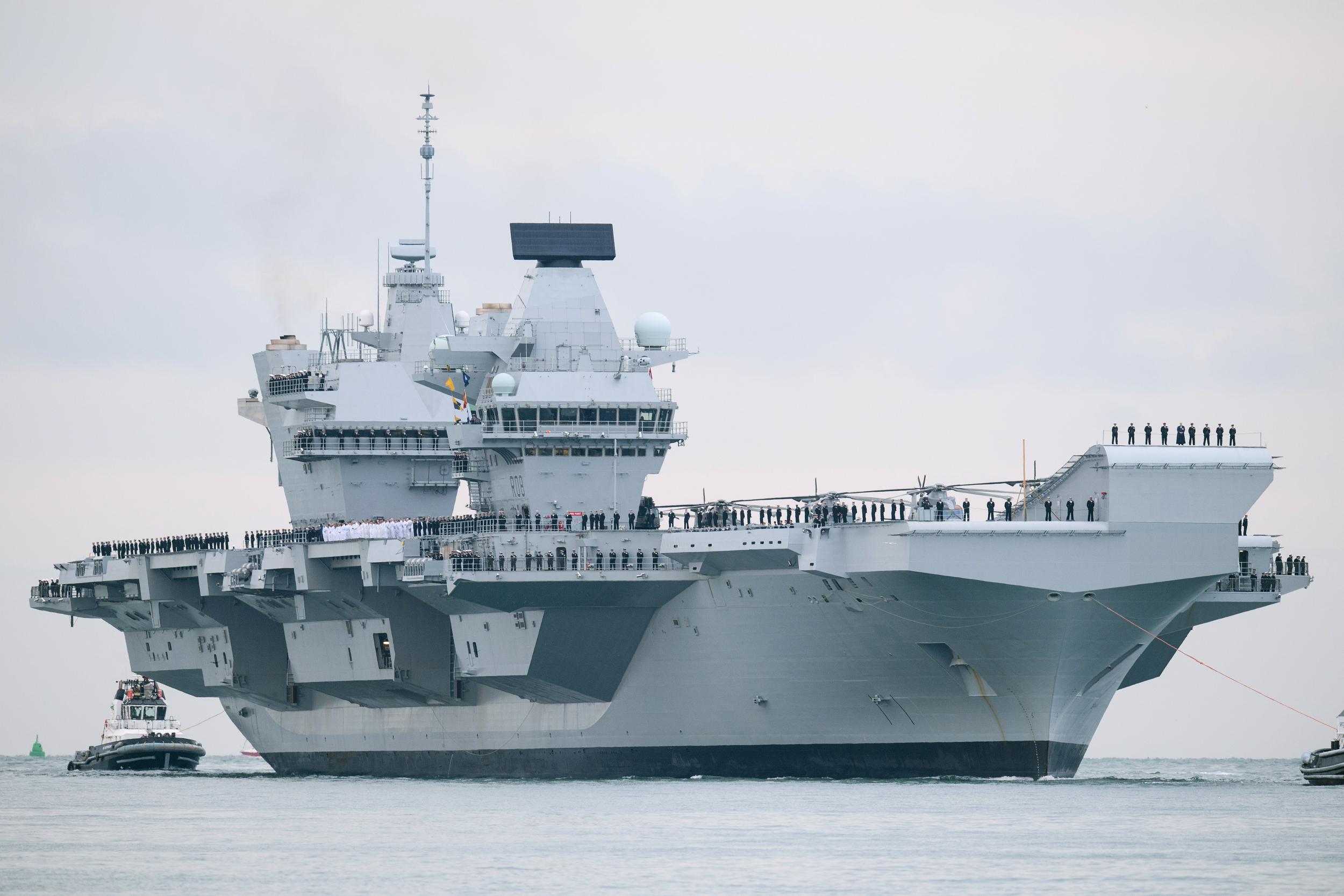 Ships that service warships like the HMS Queen Elizabeth super carrier can be be built overseas