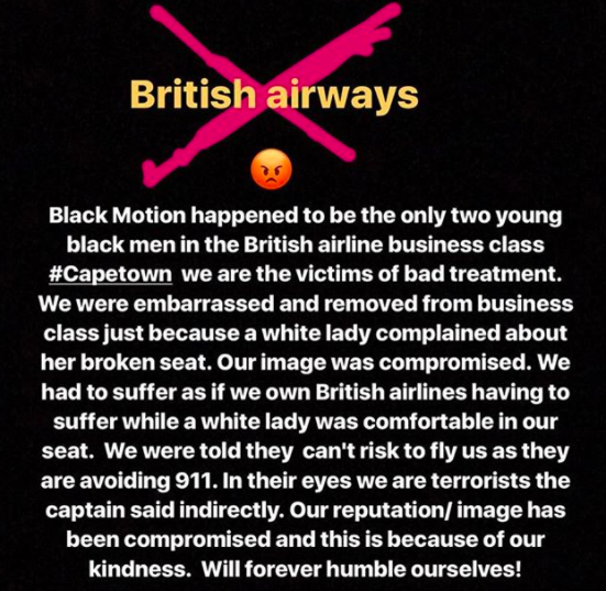 Law of motion: Instagram post from Bongani Mohosana of Black Motion